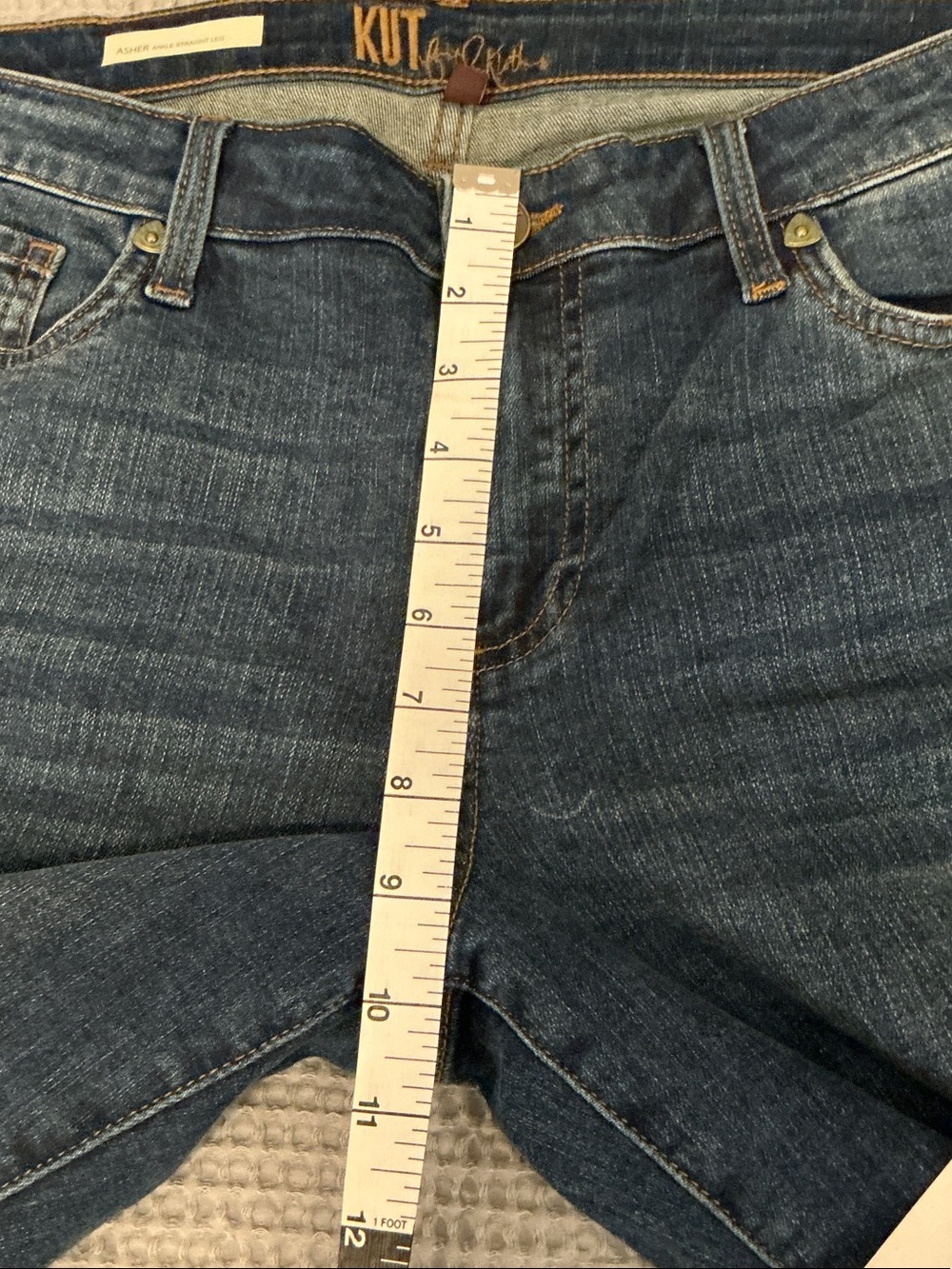 Kut from the Kloth Asher Ankle Straight Leg Jeans size 10 - Picture 6 of 12